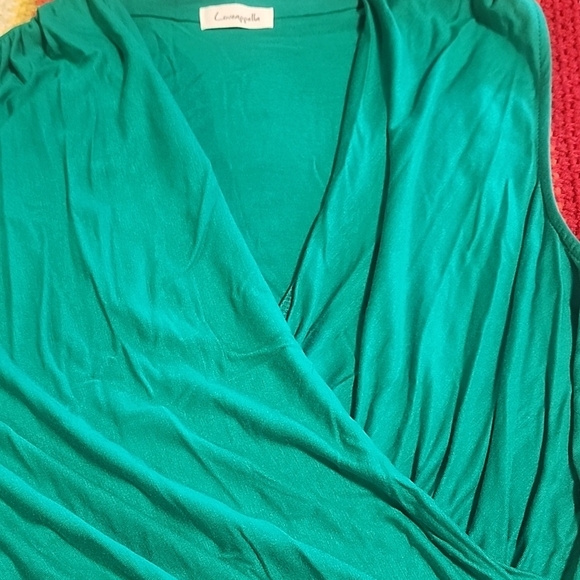 Women's Teal Sleeveless Top - Picture 3 of 3
